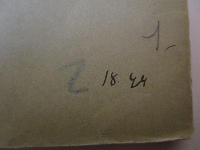  Die Sprachlichen Hilfsmittel für Verständnis und Wiedergabe von Tonwerken : Eine ästhetische Untersuchung (1906);- (unbekannt), Von Hand: Nummer; '18.44'. ;- (unbekannt), Von Hand: Preis; '1-'. ;- (unbekannt), Von Hand: Nummer; '2'. 