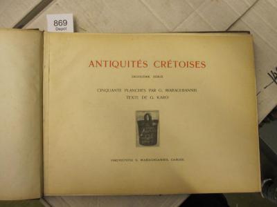  Antiquités Crétoises (o.J.)