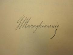 - (Maraghiannis, G.), Von Hand: Autogramm, Name; 'Maraghiannis'. 