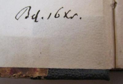  Historia Romana (1853);- (Merzbacher, Eugen), Von Hand: Nummer; 'Bd. 16 XI.'. 