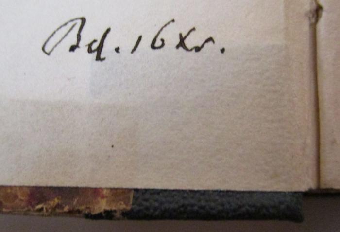  Historia Romana (1853);- (Merzbacher, Eugen), Von Hand: Nummer; 'Bd. 16 XI.'. 