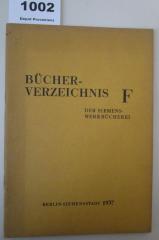  Bücher-Verzeichnis Fremdsprachige Literatur der Siemens-Werkbücherei (1937)