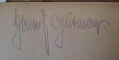 - (Gutmayr[?], Hanns), Von Hand: Autogramm, Name; 'Hanns Gutmayr.'. 