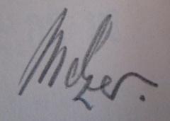 - (Melzer, [?]), Von Hand: Autogramm, Name; 'Melzer.'. 