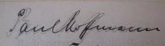 - (Hoffmann, Paul), Von Hand: Autogramm, Name; 'Paul Hoffmann'. 