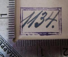 - (Ross, Heinrich), Stempel: Nummer; '[1134.]'. 