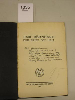  Der Brief des Uria (1919)