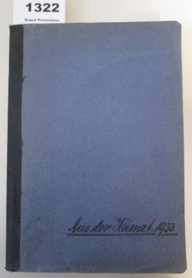  Aus der Heimat : Naturwissenschaftliche Monatsschrift. 46. Jg. (1933)