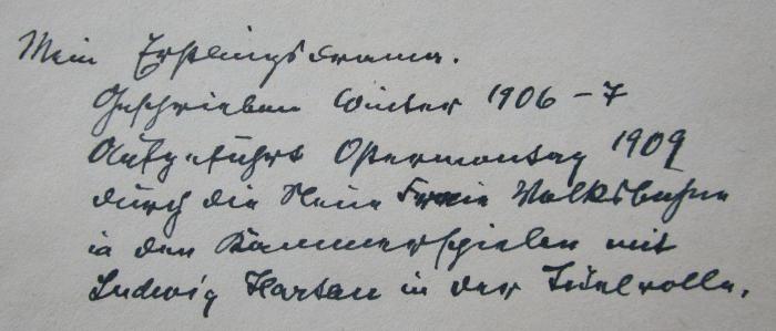  Der Brief des Uria. Ein Trauerspiel in fünf Akten. (1919);- (Cohn, Emil Bernhard;Hartau, Ludwig), Von Hand: Notiz, Name, Datum, Ortsangabe; 'Mein Erstlingsdrama. Geschrieben Winter 1906-7 Aufgeführt Ostermontag 1909 durch die Neue Freie Volksbühne in den Kammerspielen mit Ludwig Hartau in der Titelrolle.'. 