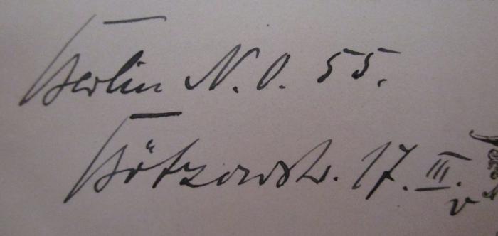 - (Zinke, Benno), Von Hand: Autogramm, Ortsangabe, Name; 'Berlin N.O. 55. Benno Zinke 
Bötzowstr. 17.III.v'. ; Karten und Skizzen aus der ausserdeutschen Geschichte der letzten Jahrhunderte. Zur raschen und sicheren Einprägung