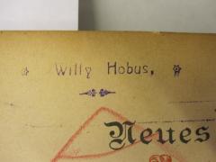 - (Hobus, Willy), Stempel: Name; 'Willy Hobus.'. 