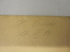 - (Ende, H.), Von Hand: Autogramm; 'H. Ende. 16.XI.14.'. 