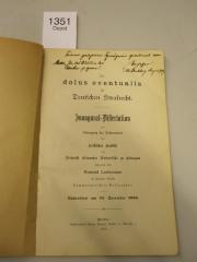  Der dolus eventualis im Deutschen Strafrecht (1899)