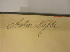 - (Nießler, Arthur), Von Hand: Autogramm; 'Arthur Nießler.'. 