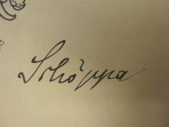 - (Schöppa, [?]), Von Hand: Autogramm; 'Schöppa'. 