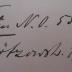 - (Zinke, Benno), Von Hand: Autogramm, Ortsangabe, Name; 'Berlin N.O. 55. Benno Zinke 
Bötzowstr. 17.III.v'. 
