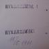 - (Rynarzewski, Josef Karl), Stempel: Name; 'Rynarzewski'.  (Prototyp)