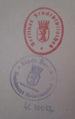 - (Stadt Berlin. Bezirksamt Reinickendorf. Volksbücherei), Von Hand: Inventar-/ Zugangsnummer; '40.30082'. 