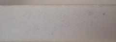 - ([...][?], Wilhelm), Von Hand: Autogramm, Name, Datum; 'Wilhelm [...] 
im August 1922'. 