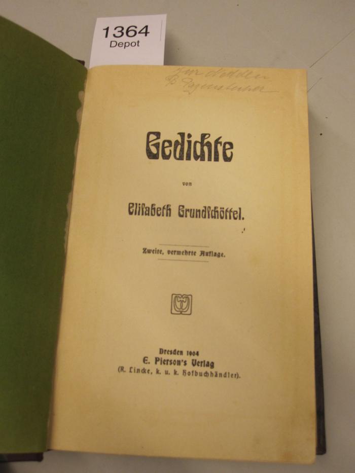 Cm 4860 b: Gedichte (1904)