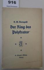  Der Ring des Polykrates : Heitere Oper in einem Akt nach einer Lustspielidee des H. Teweles (o.J.)