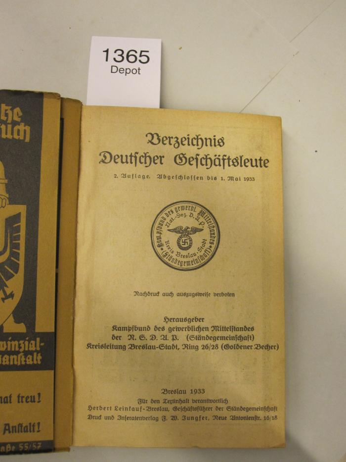  Verzeichnis Deutscher Geschäftsleute (1933)