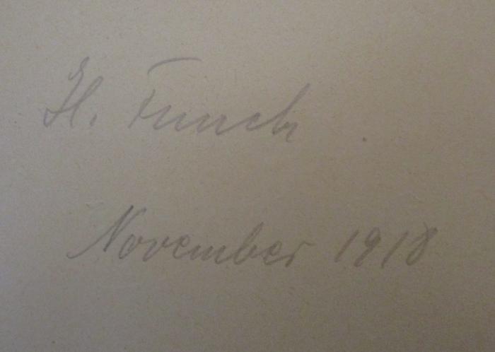 - (Funck, Hans), Von Hand: Autogramm, Name, Datum; 'H. Funck November 1918'.  (Prototyp); Der Ring des Polykrates : Heitere Oper in einem Akt nach einer Lustspielidee des H. Teweles (o.J.)