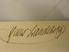 46 / 3388 (Landsberg, Hans), Von Hand: Autogramm; 'Hans Landsberg'. 