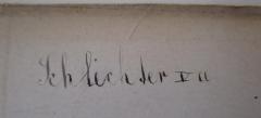 - (Schlichter, [?]), Von Hand: Autogramm, Name, Nummer; 'Schlichter Va'. 