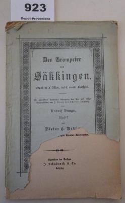  Der Trompeter von Säkkingen : Oper in 3 Akten, nebst einem Vorspiel (o.J.)