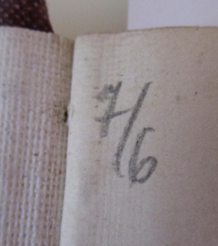 III 41235: Kaiser Friedrich der Zweite : Trauerspiel in 5 Aufzügen (1828);- (unbekannt), Von Hand: Nummer; '7/6'. 