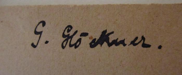 - (Glöckner, G.), Von Hand: Autogramm, Name; 'G. Glöckner.'. ; Rigoletto : Oper in vier Aufzügen (o.J.)