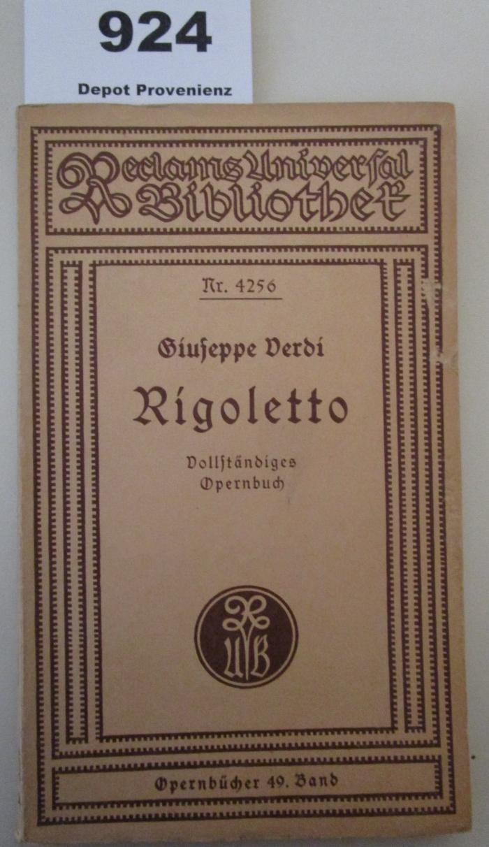  Rigoletto : Oper in vier Aufzügen (o.J.)