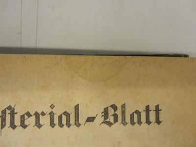  Justiz-Ministerial-Blatt für die Preußische Gesetzgebung und Rechtspflege (1860);- (Peyerabend[?], [?]), Von Hand: Autogramm, Name; 'Peyerabend'. 