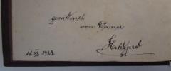- (unbekannt;[?], Hildegard), Von Hand: Name, Datum, Widmung; 'gewidmet von Deiner Hildegard 11.XI.1929'. 