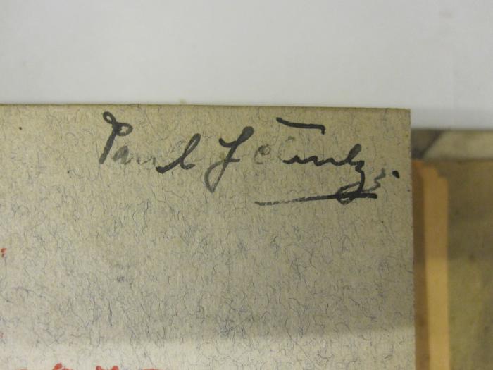  Inkunabeln, Holzschnitt Werke, Alte Drucke [lose Sammlung];- (Schulze, Paul), Von Hand: Autogramm, Name; 'Paul Schulze.'. 