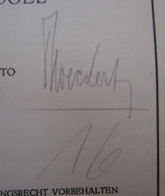  Tannhäuser und der Sängerkrieg auf Wartburg (1909);- (Stoeckert, Wolfgang), Von Hand: Autogramm, Name; 'Stoeckert'. 