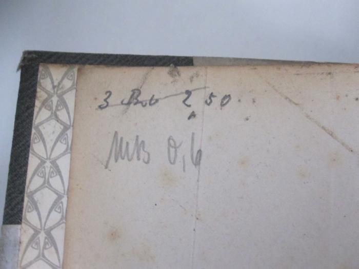MB 282: Aus meinem Leben (1911);- (unbekannt), Von Hand: Preis; '3 Bd 2,50'. 