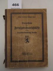  Verzeichnis der Fernsprechanschlüsse in der Stadtverwaltung Berlin (1935)