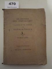  Die Stützen der Gesellschaft : Schauspiel in Vier Aufzügen (um 1907)
