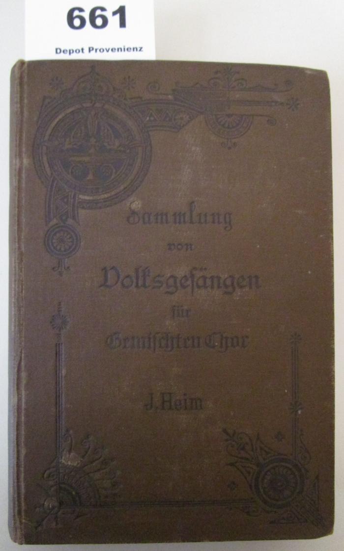  Sammlung von Volksgesängen für den Gemischten Chor : Liederbuch für Schule, Haus und Verein (1899)