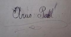 - (Pohl, Arno), Von Hand: Autogramm, Name; 'Arno Pohl'. 