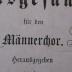  Sammlung von Volksgesängen für den Männerchor (1868)