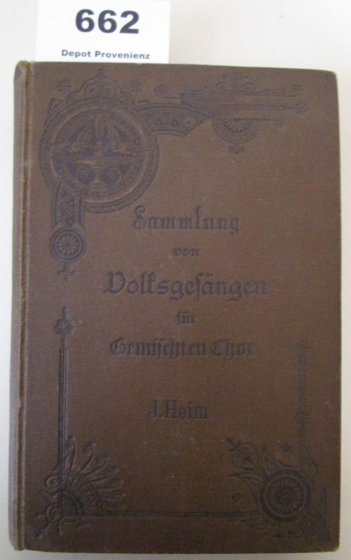  Sammlung von Volksgesängen für den Gemischten Chor : Liederbuch für Schule, Haus und Verein (1899)