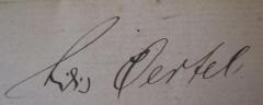 - (Oertel, [?]), Von Hand: Autogramm, Name; '[...] Oertel'. 
