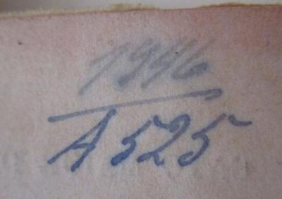 - (Universität Berlin), Von Hand: Inventar-/ Zugangsnummer; '1946 A 525'. ; M. Tullii Ciceronis Cato maior de senectute, Laelius de amicitia, Paradoxa (o.J.)