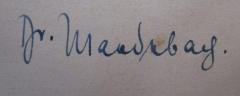 - (Maedebach, Heino), Von Hand: Autogramm, Berufsangabe/Titel/Branche, Name; 'Dr. Maedebach.'.  (Prototyp)