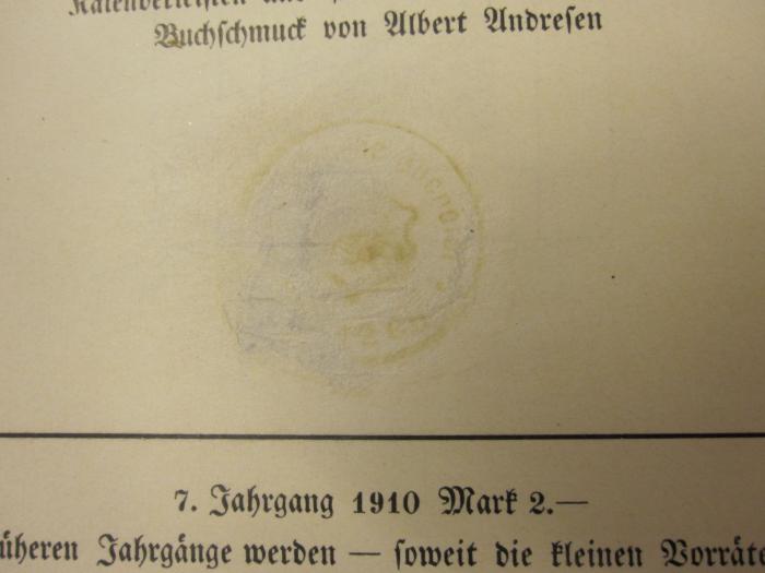  Leipziger Kalender : Illustriertes Jahrbuch und Chronik (1910);- (unbekannt), Tilgung: -. 
