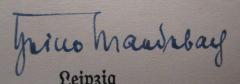 - (Maedebach, Heino), Von Hand: Autogramm, Name; 'Heino Maedebach'.  (Prototyp)