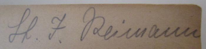  Reichssteuerblat Jahrgang 1934 (1934);- (Reimann, I.), Von Hand: Autogramm, Name; 'Sf. I. Reimann'. 